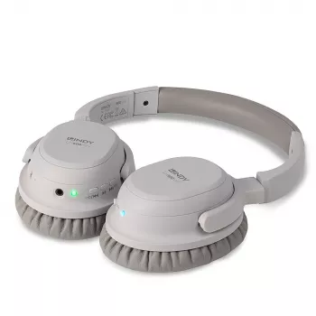 Lindy LH500XW austiņas ar aktīvo trokšņu slāpēšanu, Bluetooth, pelēkas