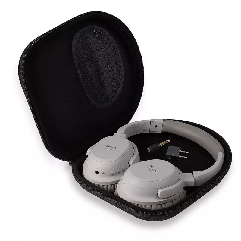 Lindy LH500XW austiņas ar aktīvo trokšņu slāpēšanu, Bluetooth, pelēkas