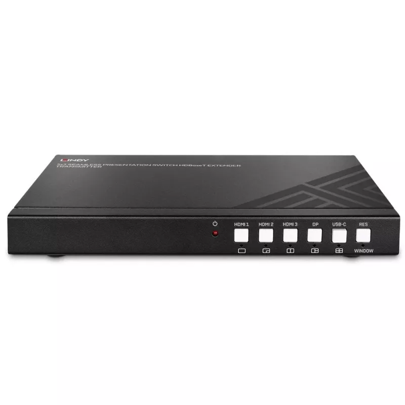 AV raidītājs Lindy 5 Portu Seamless Presentation Switch HDBaseT Extender 3840 x 2160 pikseļi