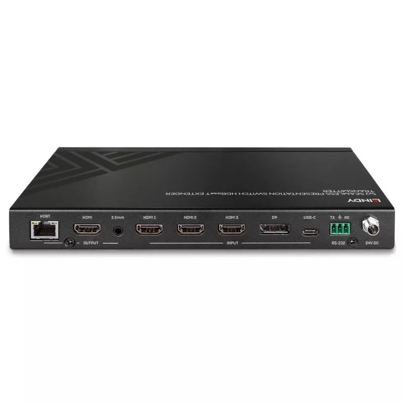 AV raidītājs Lindy 5 Portu Seamless Presentation Switch HDBaseT Extender 3840 x 2160 pikseļi
