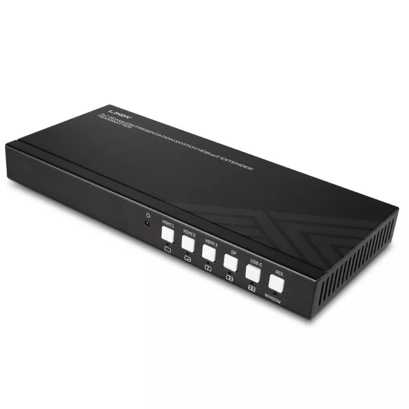 AV raidītājs Lindy 5 Portu Seamless Presentation Switch HDBaseT Extender 3840 x 2160 pikseļi