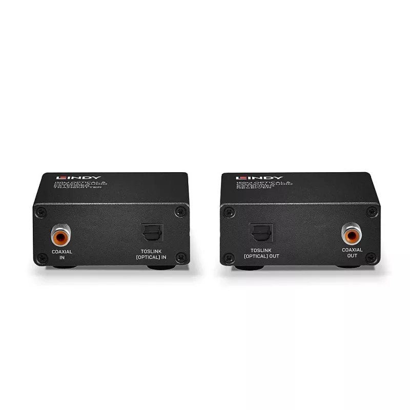 Lindy 150m Cat.6 TosLink un koaksiālā digitālā audio pagarinātājs (raidītājs un uztvērējs)
