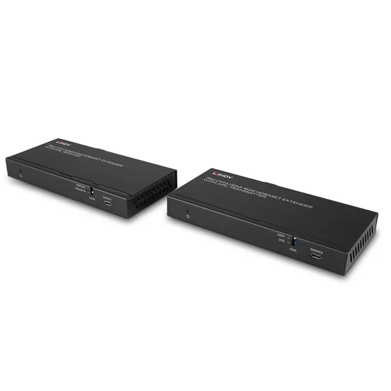 Lindy 70m Cat.6 HDMI 4K60, Audio, IR un RS-232 HDBaseT pagarinātājs ar ARC