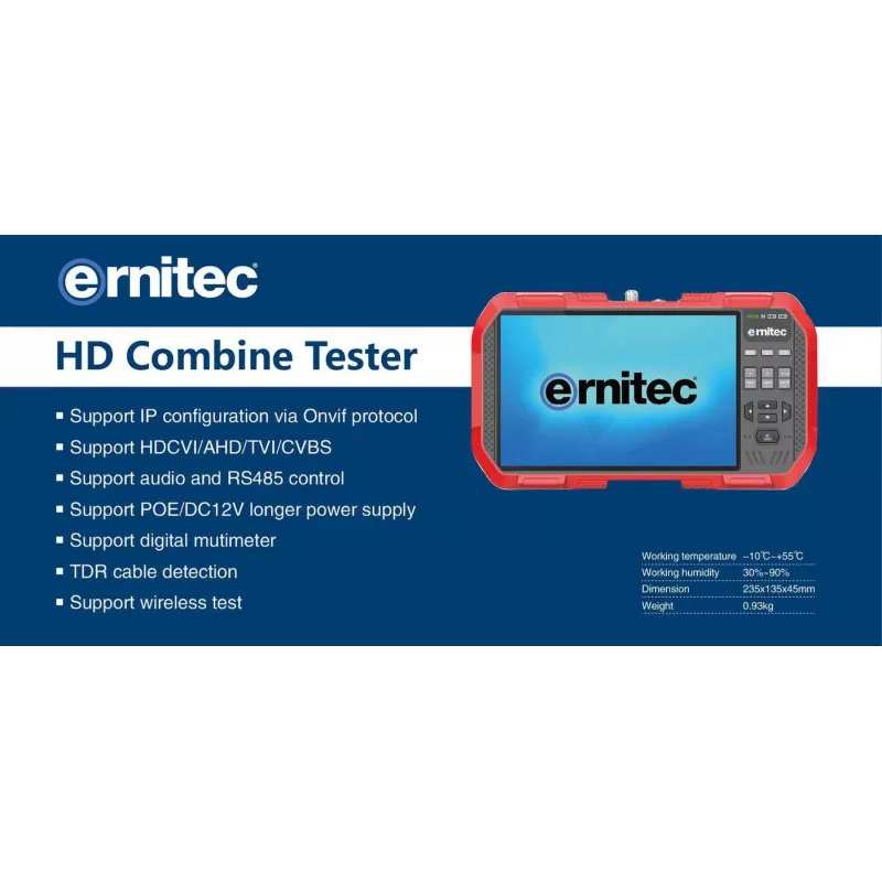 Ernitec 0070-24107-TESTER CCTV testa monitors 7 collas (17.8 cm) 1920 x 1200