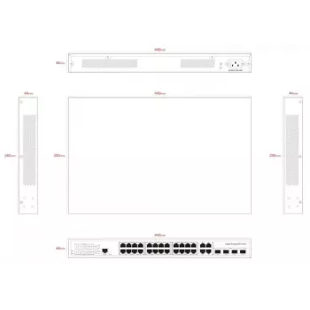 Tīkla slēdzis Ernitec ELECTRA-M224-1GB-370W 24 porti 1GB