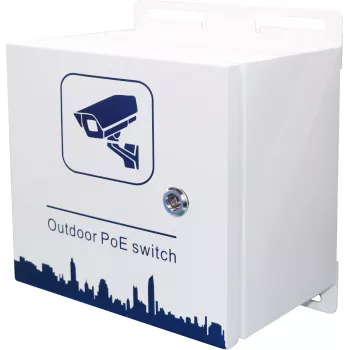 Ernitec ELECTRA-M10-OUTDOOR-200 pārvaldīts L2 Gigabit Ethernet PoE slēdzis (8 PoE + 2 SFP, 200 W, IP66)