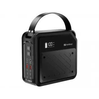 Pārnēsājama DC barošanas stacija SANDBERG Sandberg DC Power Station 72000 — LMFP 72 000 mAh, DC & USB-C ieeja, melna