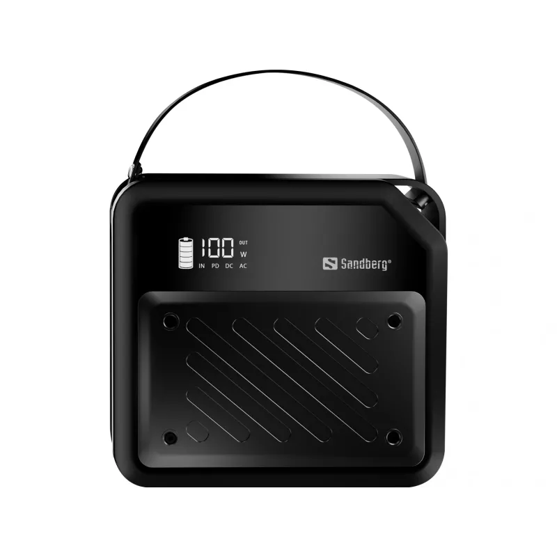 Pārnēsājama DC barošanas stacija SANDBERG Sandberg DC Power Station 72000 — LMFP 72 000 mAh, DC & USB-C ieeja, melna