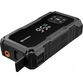 Pārnēsājams akumulatora palaidējs un riepu sūknis SANDBERG Sandberg Car Jumpstarter TirePump 10000 — 800 A starts, 2 A izeja, 5 V USB