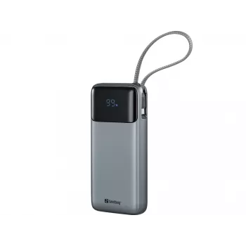 Powerbank SANDBERG All-in1 Powerbank 20000 PD 67W — 20000 mAh LiPo, 1×USB-A, 1×USB-C, 15W output, melns/pelēks
