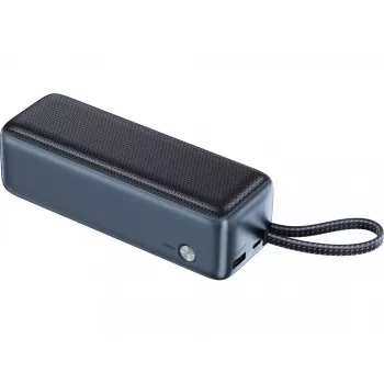 Powerbank SANDBERG All-in1 27000 PD 240W — 27000 mAh LiPo, 240W izeja, 1× USB-A, 1× USB-C, 3.6V — Melns/Pelēks