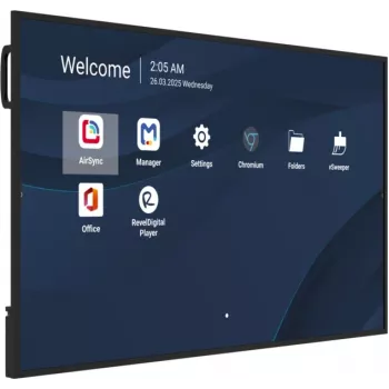 Profesionāls 65 collu 4K komerciālais displejs VIEWSONIC CDE6531-1C, 3840×2160, 500 cd/m², Android 14, 24/7, VESA