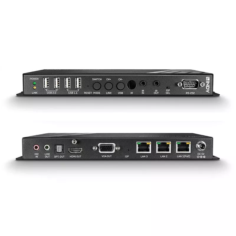 Lindy AV uztvērējs 4K HDMI & USB over IP Extender Receiver