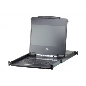 ATEN CL6708MW konsoles statīvs 43.9 cm (17.3 collas) 1920 x 1080 pikseļi Metāls, Plastmasa Melns 1U