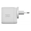 Ātrais GaN lādētājs Native Union Fast GaN Charger PD 67W Balts Intl 2C1A USB-C 2 porti 67W AC 100–240V aizsardzība pret pārstrāvu, pārspriegumu, pārkaršanu