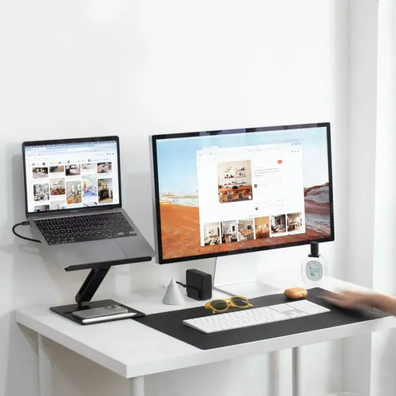 Statīvs klēpjdatoram un planšetei native union HOME-STAND-GRN, alumīnijs un silikons, zaļš, maks. augstums 60 cm, platums 220 mm, dziļums 60 mm, augstums 259 mm