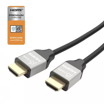 j5create JDC52 HDMI kabelis Ultra HD 4K, melns/pelēks, 2 m