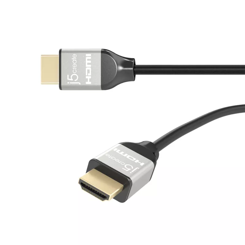 j5create JDC52 HDMI kabelis Ultra HD 4K, melns/pelēks, 2 m