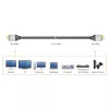j5create JDC52 HDMI kabelis Ultra HD 4K, melns/pelēks, 2 m