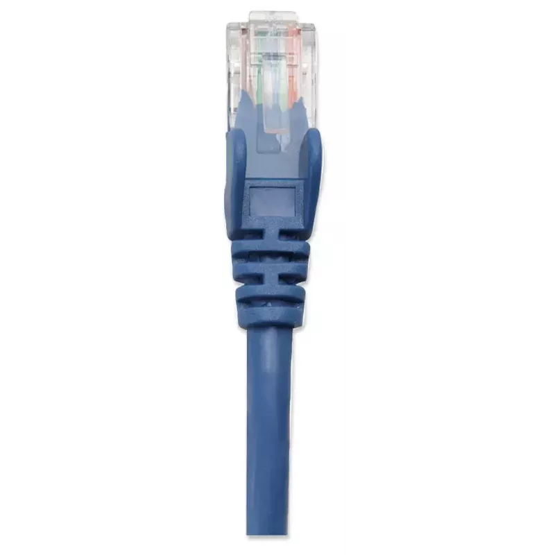 Intellinet tīkla vads Cat5e, 1m, zils, CCA, U/UTP, PVC, RJ45, zeltīti kontakti, aizsargvāciņš, mūža garantija