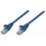 Intellinet tīkla vads Cat5e, 1m, zils, CCA, U/UTP, PVC, RJ45, zeltīti kontakti, aizsargvāciņš, mūža garantija