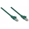 Intellinet tīkla vads Cat5e, 2 m, zaļš, CCA, U/UTP, PVC, RJ45, zeltīti kontakti, bezāķa, ar aizsargvāciņu, mūža garantija
