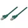 Intellinet tīkla vads Cat5e, 2 m, zaļš, CCA, U/UTP, PVC, RJ45, zeltīti kontakti, bezāķa, ar aizsargvāciņu, mūža garantija
