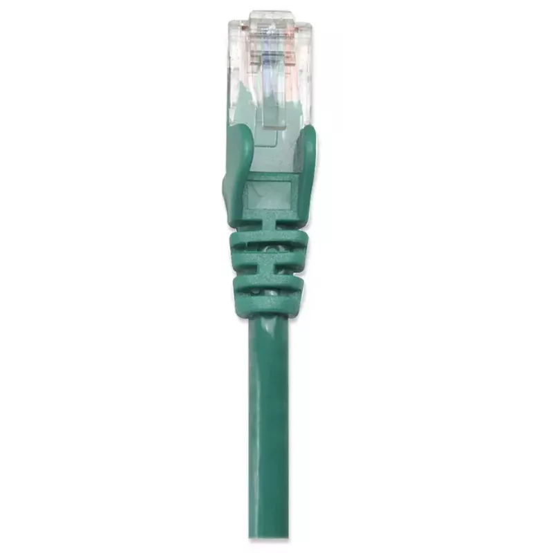 Intellinet tīkla vads Cat5e, 5 m, zaļš, CCA, U/UTP, PVC, RJ45, zeltīti kontakti, aizsargvāciņš, mūža garantija
