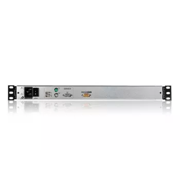 ATEN CL6708MW 8 portu DVI KVM plaukta konsole, 17,3 collu (43,9 cm), 1920 x 1080 Full HD, USB, 1U, franču tastatūra, melna