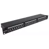 Intellinet Sadales panelis, Cat6a, FTP, 24-portu, 1U, ekranēts, 90° augšējā pieslēguma spailes, melns