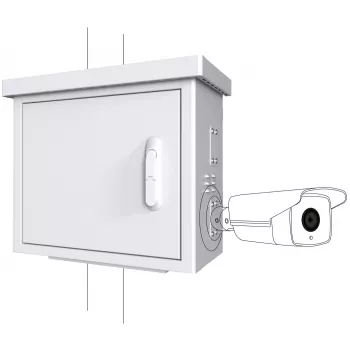 Āra kameru skapis Lanview RCCTV002 0U, IP66, 600×300×550 mm, 40 kg, balts