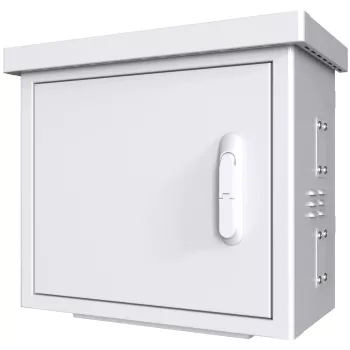 Āra kameru skapis Lanview RCCTV002 0U, IP66, 600×300×550 mm, 40 kg, balts
