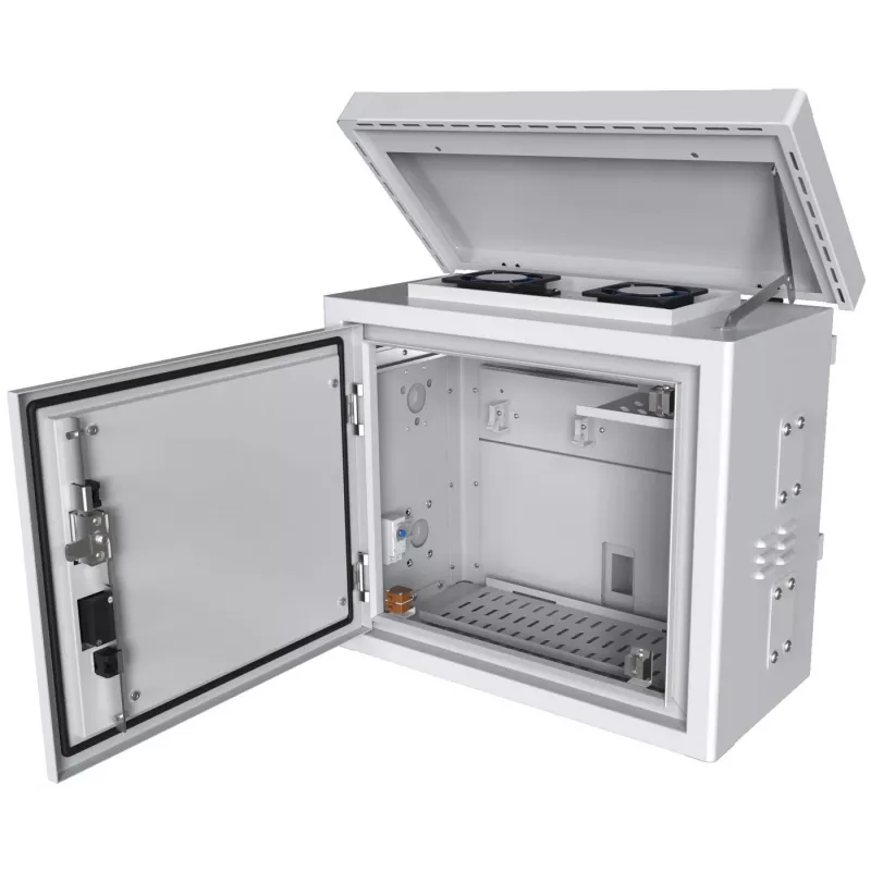 Lanview RCCTV002 Midi Radius uz staba montējams CCTV skapis 4 kamerām, 600 x 300 x 550 mm, balts