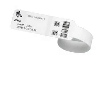 Zebra 10031289K rokassprādze jaundzimušajiem Baltā