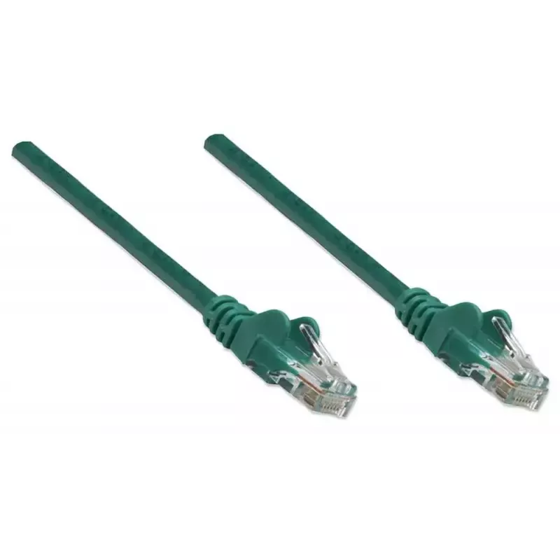 Intellinet tīkla vads, Cat6, 0,5 m, zaļš, CCA, U/UTP, PVC, RJ45, zeltīti kontakti, aizsargvāciņš, mūža garantija