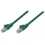 Intellinet tīkla vads, Cat6, 0,5 m, zaļš, CCA, U/UTP, PVC, RJ45, zeltīti kontakti, aizsargvāciņš, mūža garantija