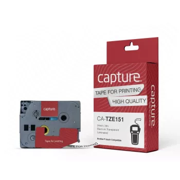 Laminēta etiķešu lente Capture CA-TZE151 60 g 74 mm x 125 mm