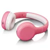 Lenco HPB-110PK bērnu Bluetooth austiņas ar skaļuma ierobežotāju (rozā)