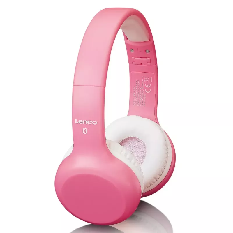 Lenco HPB-110PK bērnu Bluetooth austiņas ar skaļuma ierobežotāju (rozā)
