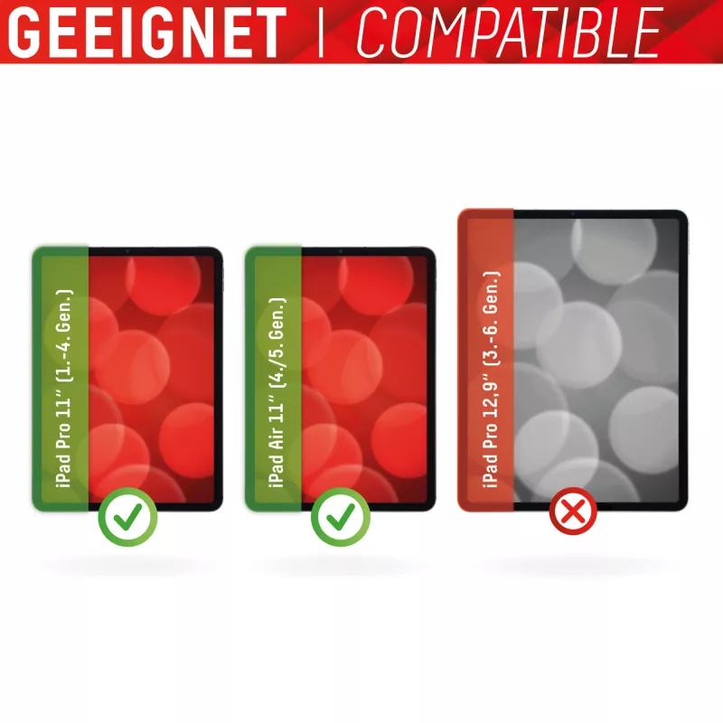 Displex Tablet Glass (9H) Apple iPad Pro 11'' (1./2./3./4. Gen.)/Air (4./5. Gen.) — ar Eco montāžas rāmi, nesalaužams, īpaši plāns, neredzams
