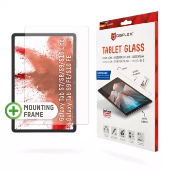 Displex Tablet Glass (9H) Samsung Galaxy Tab S7/S8/S9/S9 FE/S10 FE/S10 Lite, Eco Montēšanas Rāmis, nesalaužams