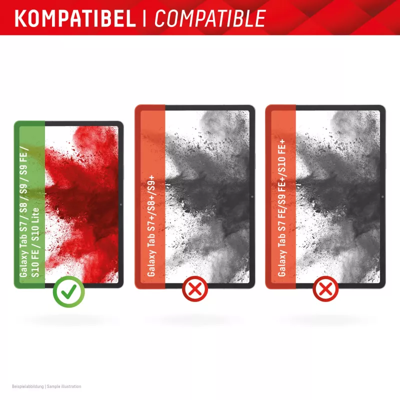 Displex Tablet Glass (9H) Samsung Galaxy Tab S7/S8/S9/S9 FE/S10 FE/S10 Lite, Eco Montēšanas Rāmis, nesalaužams