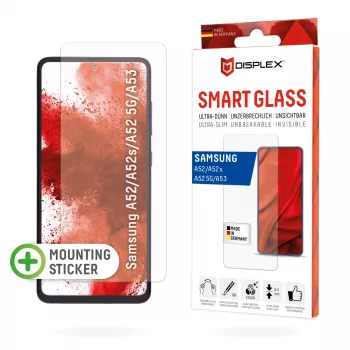Displex Smart Glass (9H) Samsung Galaxy A52/A52(s) 5G/A53 5G, montāžas uzlīme, nesalaužams, ultrāplāns, neredzams