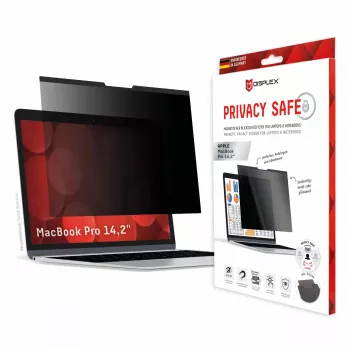 Displex PRIVACY SAFE magnētiskais 2-virzienu privātuma filtrs MacBook Pro 14.2 collu, putekļu un skrāpējumu izturīgs