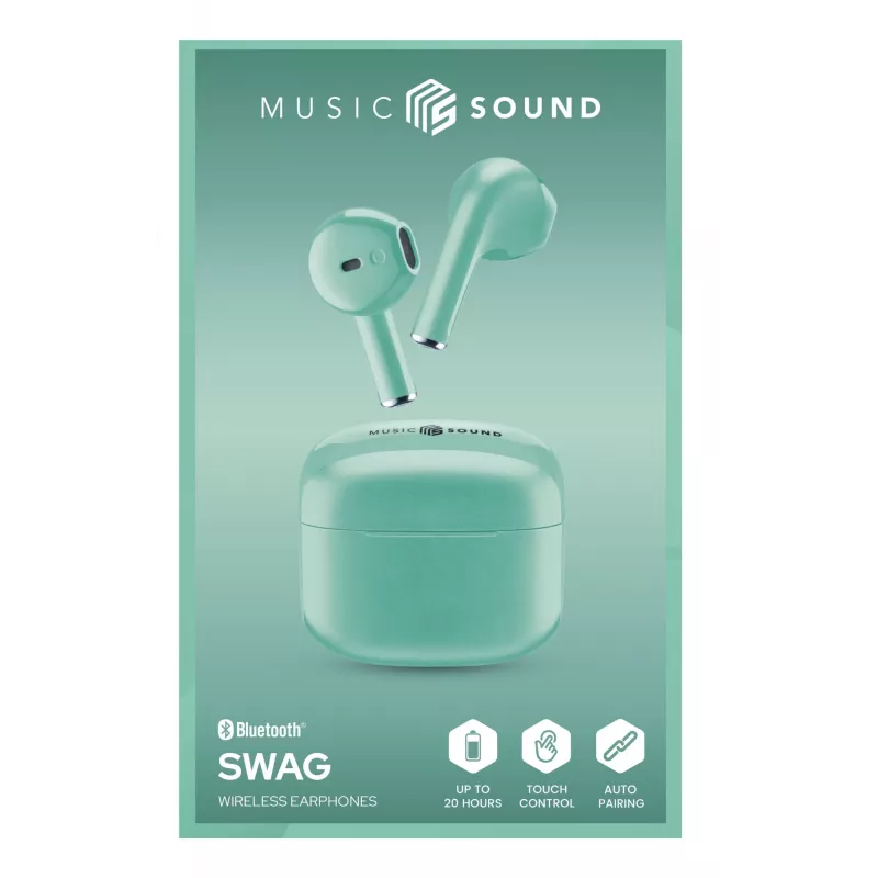 Music Sound Swag SWAG kapsulveida Bluetooth austiņas