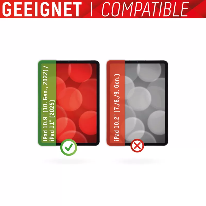 Displex Tablet Glass (9H) Apple iPad 10,9 collu (10. paaudze, 2022)/11 collu (2025) — nesalaužams stikls ar Eco montāžas rāmi