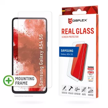Displex ekrāna aizsargstikls (10H) Samsung Galaxy A54 5G, ar Eco montāžas rāmi, izturīgs pret skrāpējumiem