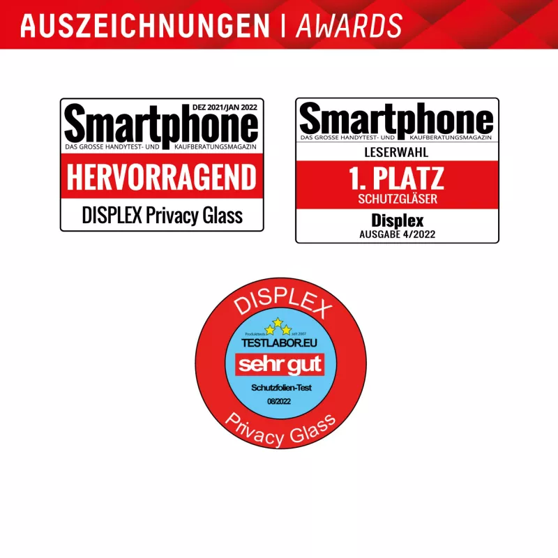 Displex Privātuma aizsargstikls (10H) Apple iPhone 15/15 Pro, ar Eco montāžas rāmi, privātuma filtrs
