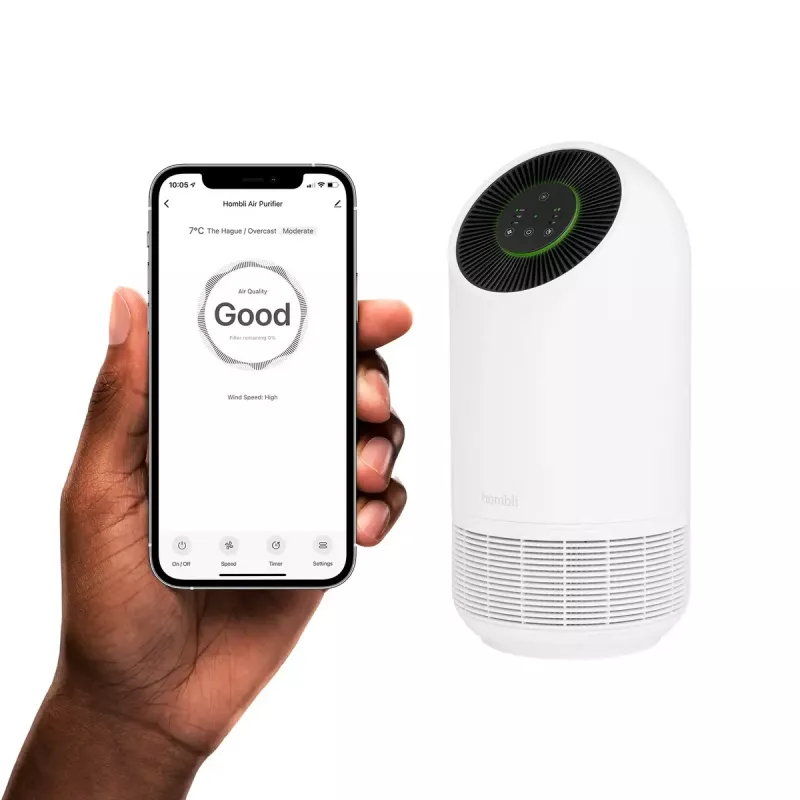 Gaisa attīrītājs Hombli Smart Air Purifier Avanca International BV, trokšņu līmenis 30 dB, balts/melns