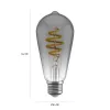 Hombli HBEB-0211 viedā spuldze, E27, 5.5 W, Wi-Fi, pelēka
